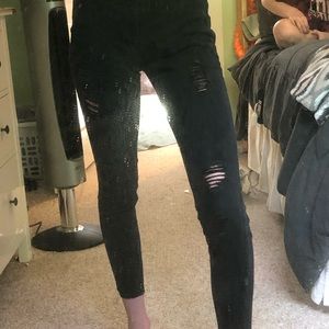 new ripped black jeans